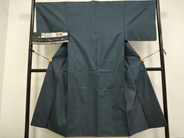 平和屋着物□極上 男性 本場大島紬 アンサンブル 長羽織 古代染色純泥
