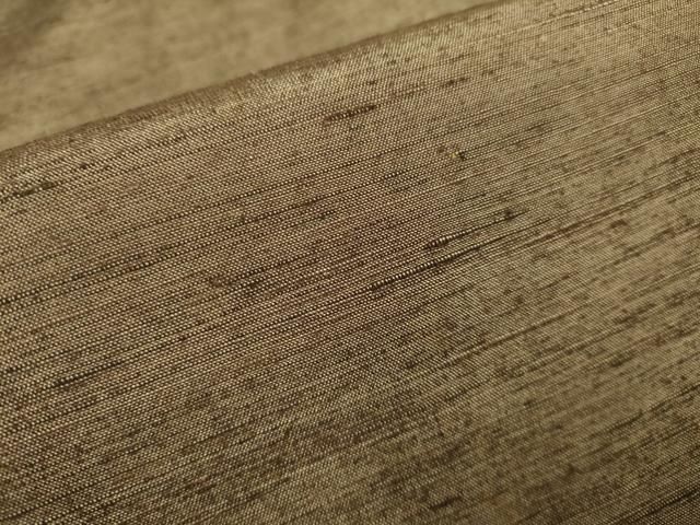 髭紬 濃い黄枯茶色