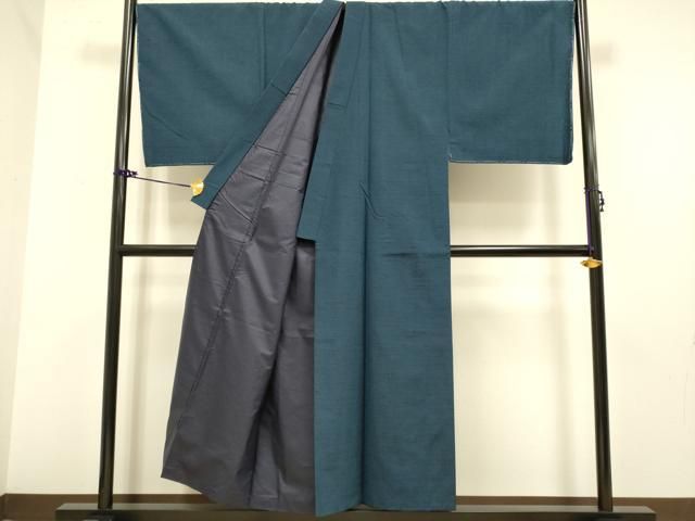 平和屋着物□極上 男性 紬 アンサンブル キングサイズ 長羽織・長襦袢