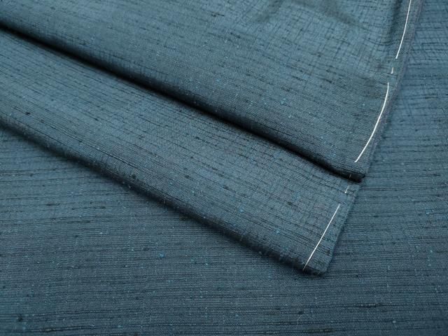  平和屋着物 上 男性 紬 アンサンブル キングサイズ 長羽織 長襦袢 無双仕立て セット 濃い紺鼠色 ♥ kh 6 着物セット 着物 浴衣