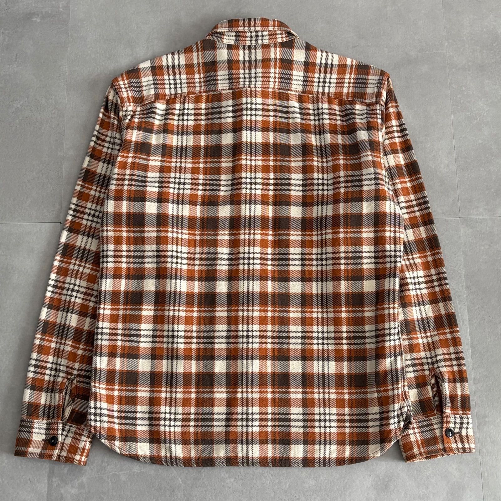美品 THE FLAT HEAD フラットヘッド ガチャポケ チェックシャツ 長袖 