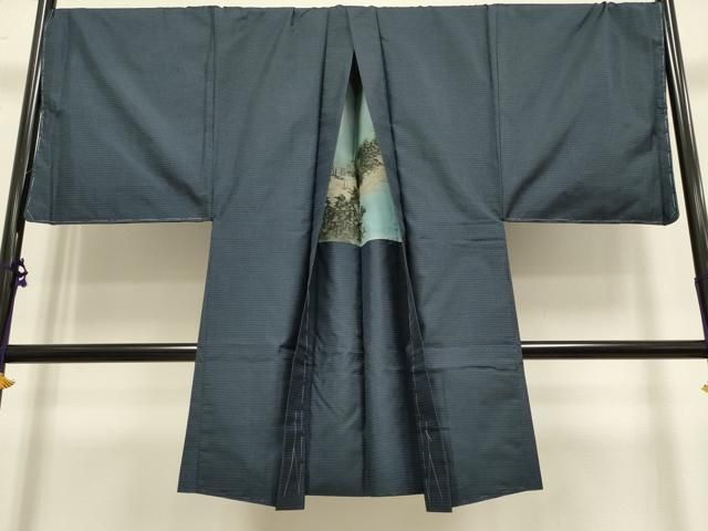 平和屋着物■極上　男性　塩沢紬　アンサンブル　キングサイズ　長羽織　110亀甲　逸品　DZAB0447kh5 平和屋着物□極上 男性 本場大島紬 アンサンブル キングサイズ 長羽織