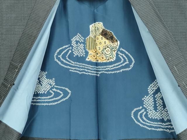 平和屋着物□極上 男性 本場大島紬 アンサンブル 長羽織 100亀甲 総