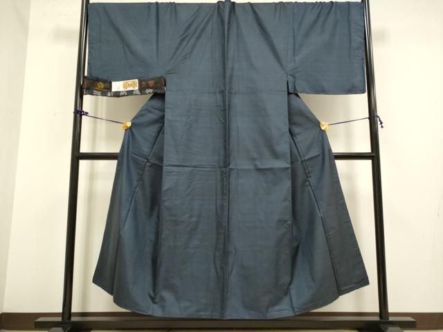 平和屋着物■極上　男性　本場大島紬　アンサンブル　キングサイズ　長羽織　100亀甲　総詰め　濃藍色　逸品　DZAB0416kh5 平和屋着物□極上 男性 本場大島紬 アンサンブル キングサイズ 長羽織