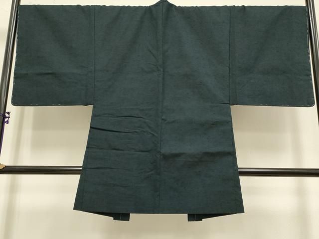  平和屋着物 上 男性 紬 アンサンブル 長羽織 髭紬 濃い藍鉄色 ♥ kh 6 着物セット 着物 浴衣