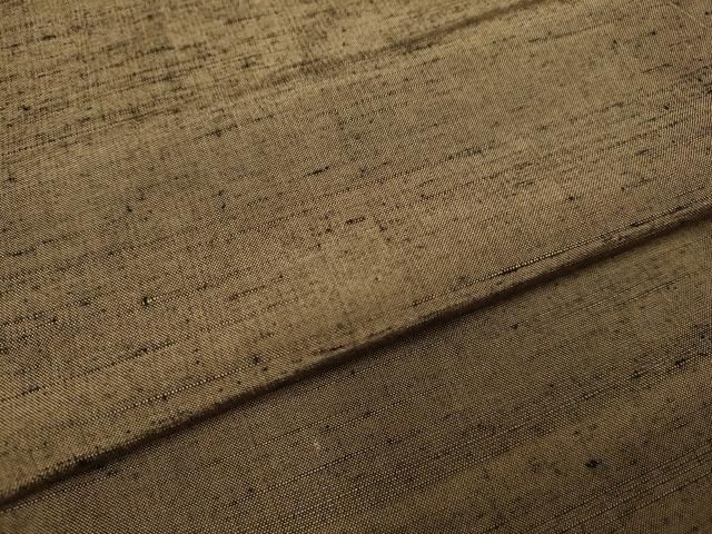 髭紬 黄枯茶色
