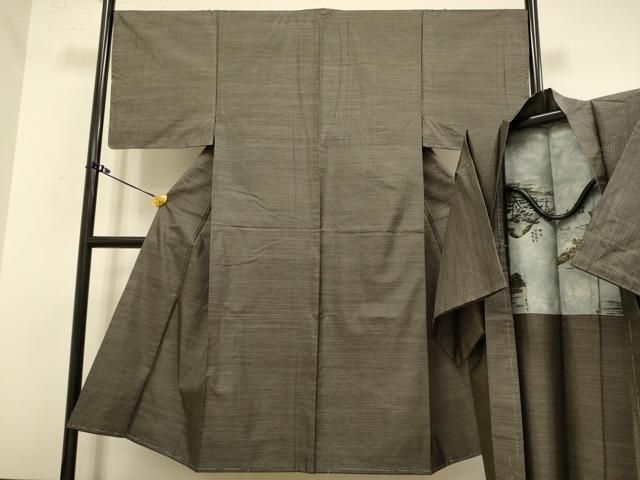平和屋着物 上 男性 本場大島紬 アンサンブル 長羽織 ♥ kh 6