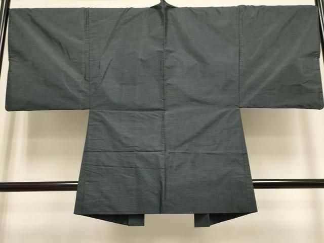 平和屋着物■極上　男性　紬　アンサンブル　色無地　鉄黒色地　逸品　未使用　CYAA2724s5 平和屋着物○極上 男性 本場大島紬 アンサンブル 逸品 DZAB2754kh6