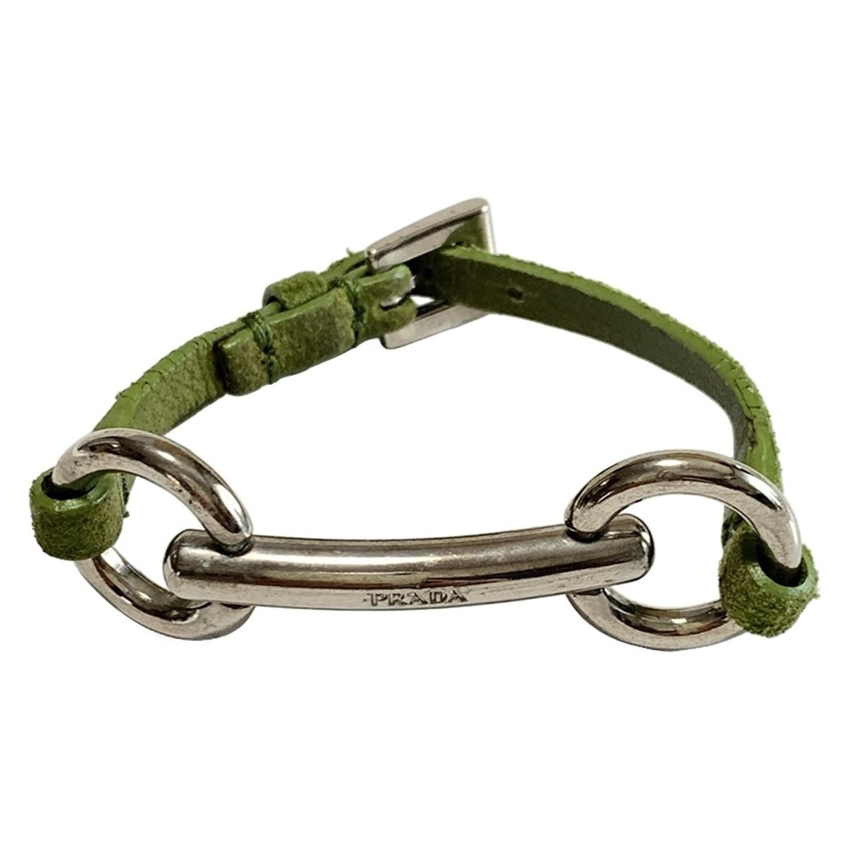 PRADA プラダ ブレスレット - シルバー×カーキ