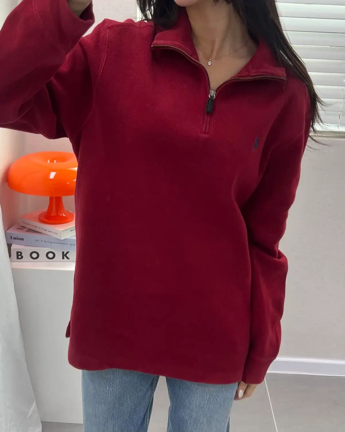 M ポロ ハーフジップ セーター-M 1429