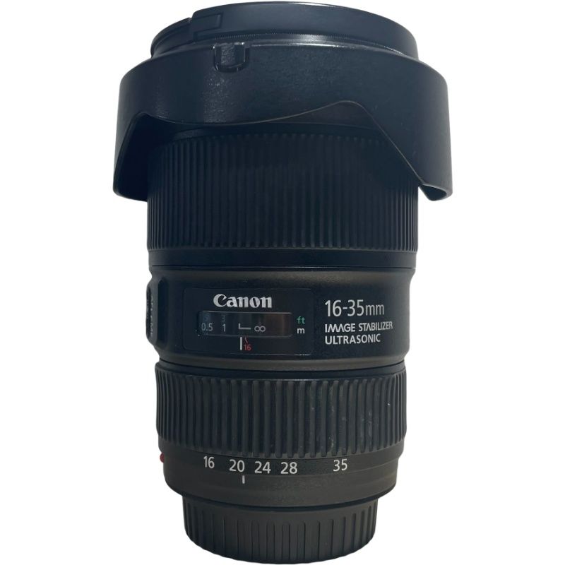 キヤノン Canon 広角レンズ - レンズのみ ZOOM LENS EF 16-35 mm F 4 L IS USM ブラック 動作未