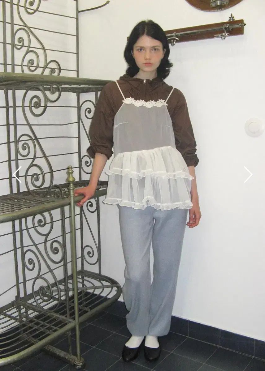 シヌーン ローズ レース シアー ドレス