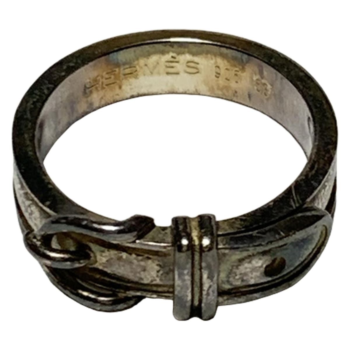 HERMES エルメス リング 53 ブックルセリエ シルバー サイズ