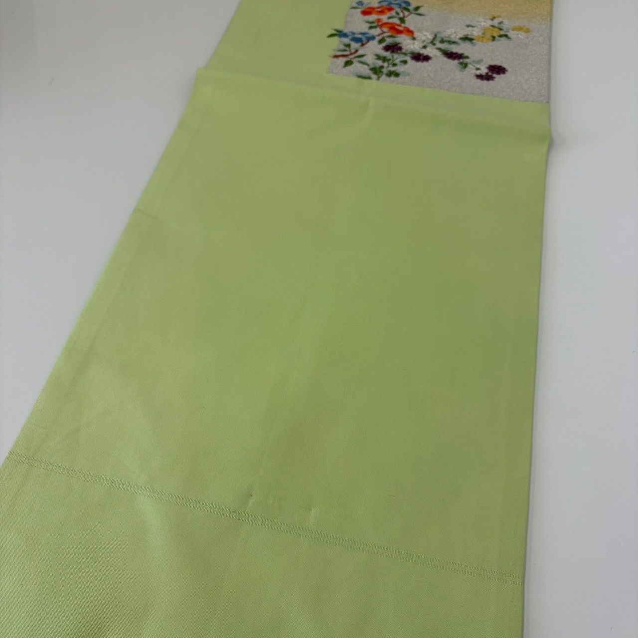 名古屋帯 市松 上品の唐織の草花 九寸 正絹 MA-2984 - メルカリ