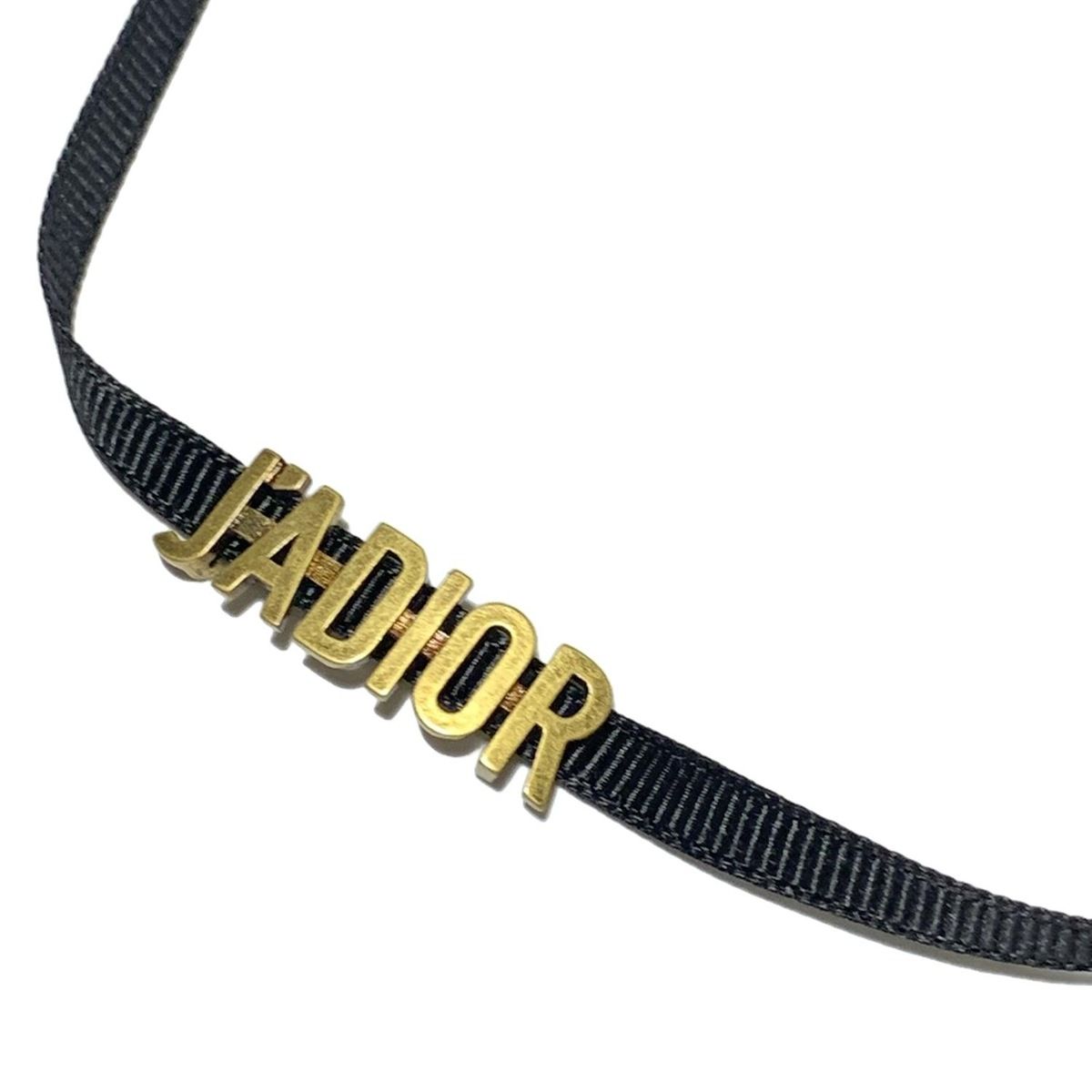 DIOR|ChristianDior ディオール|クリスチャンディオール チョーカー J ADIOR ジャディオール 黒×ゴールド