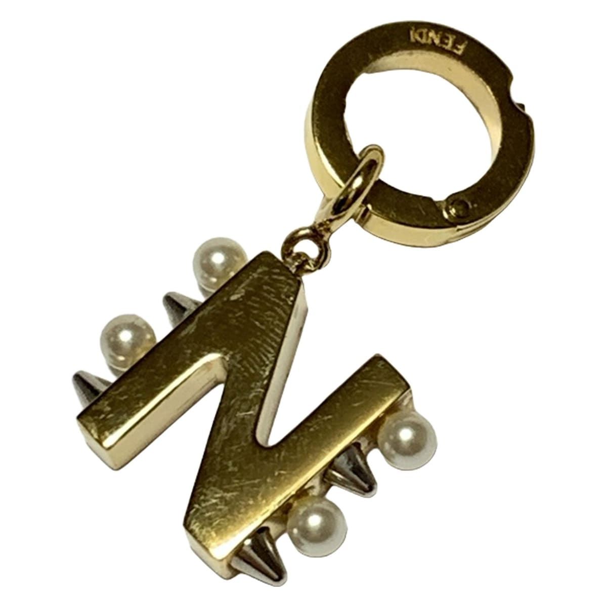 FENDI フェンディ ペンダントトップ - ゴールド×シルバー×アイボリー スタッズ|パール|N