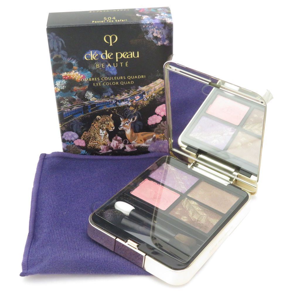 cledepeaubeaute クレドポーボーテ オンブルクルールクアドリ 504 アイシャドウ 6 g 残量多 Pastel Tea Safari