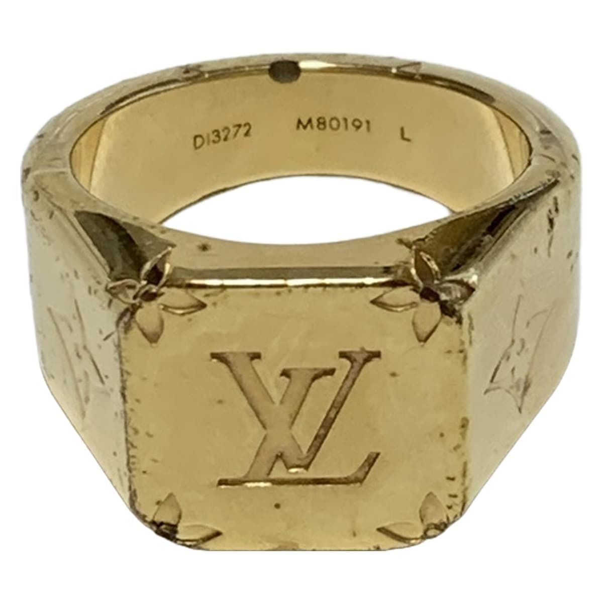 LOUIS VUITTON ルイヴィトン リング シグネットリングモノグラム M 80191 ゴールド