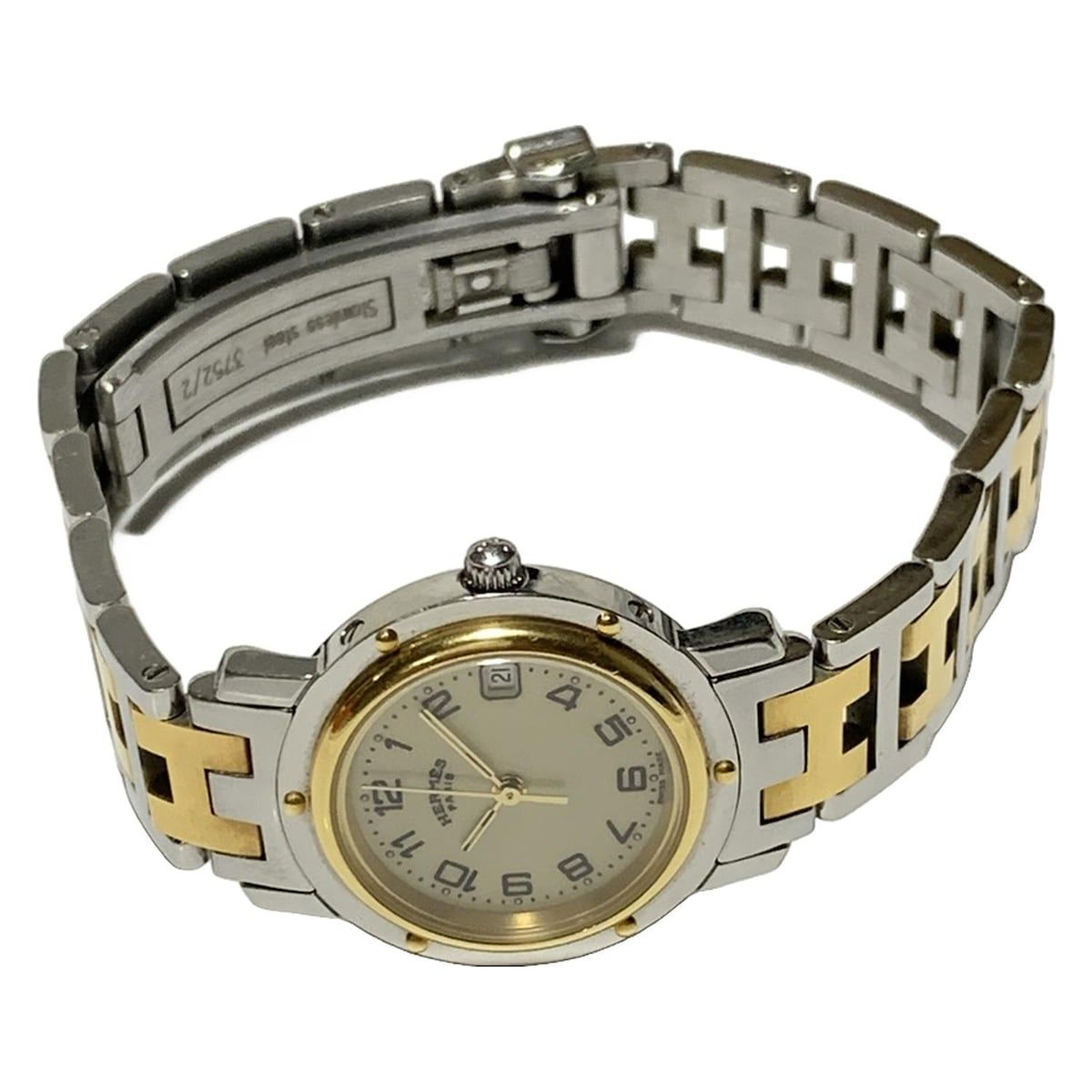 HERMES エルメス 腕時計 クリッパー CL 4 220 レディース アイボリー