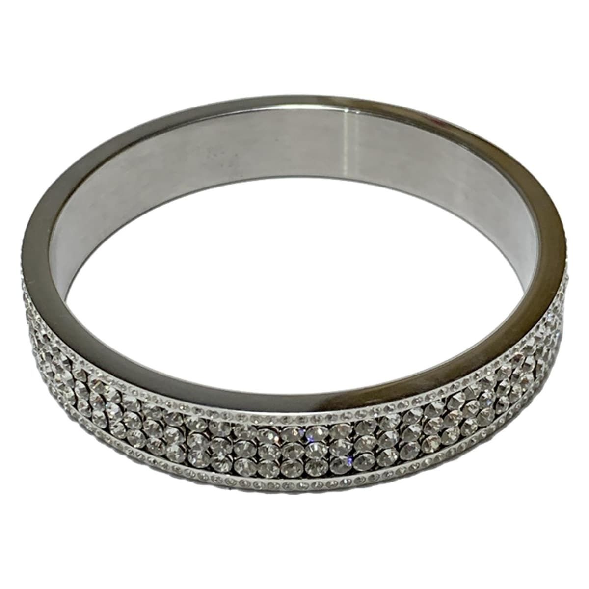 SWAROVSKI スワロフスキー バングル - シルバー×クリア サイズ M