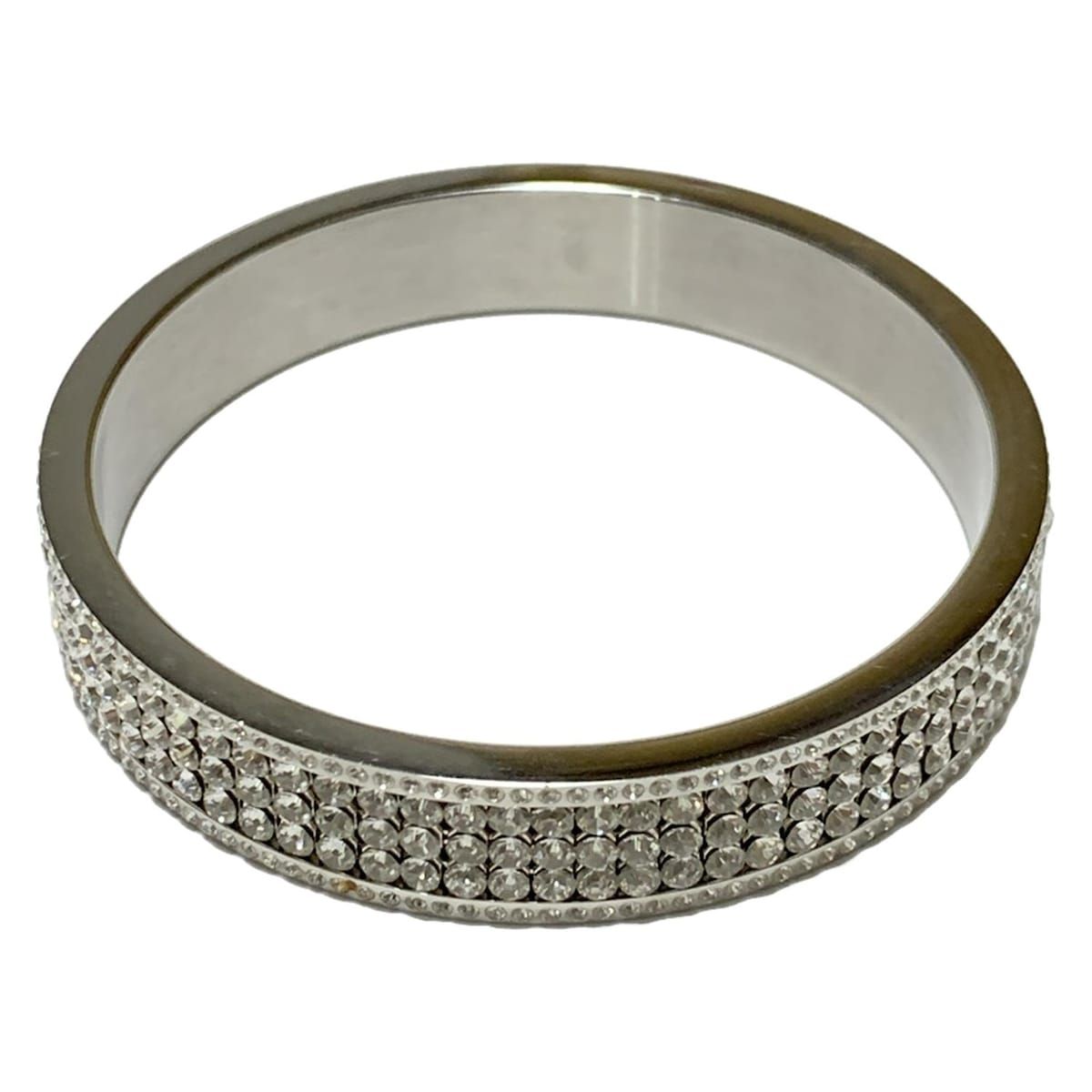 SWAROVSKI スワロフスキー バングル - シルバー×クリア サイズ M