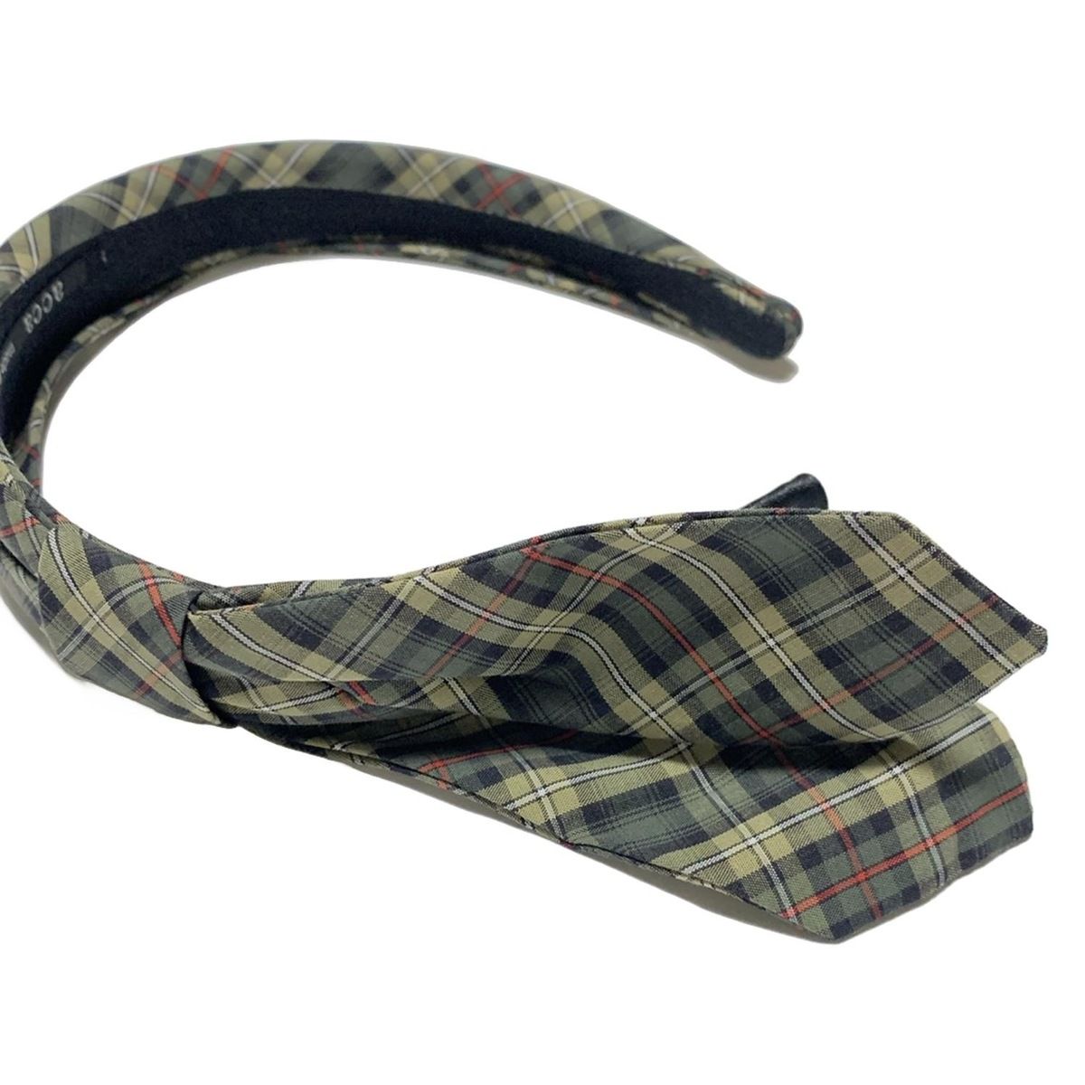 acca アッカ カチューシャ コットン カーキ ダークグリーン 黒 チェック柄 ヘアバンド カチューシャ ヘアアクセサリー