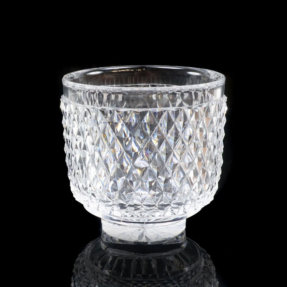 由水常雄 作 復刻 江戸切子霰文小付 ぐい呑み 向付にも ガラス _ 骨董品