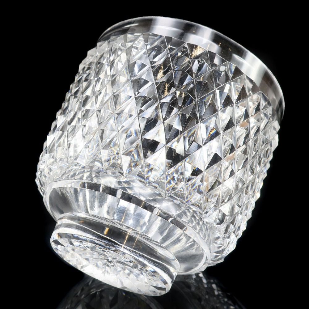 由水常雄 作 復刻 江戸切子霰文小付 ( ぐい呑み 向付にも ) ガラス _