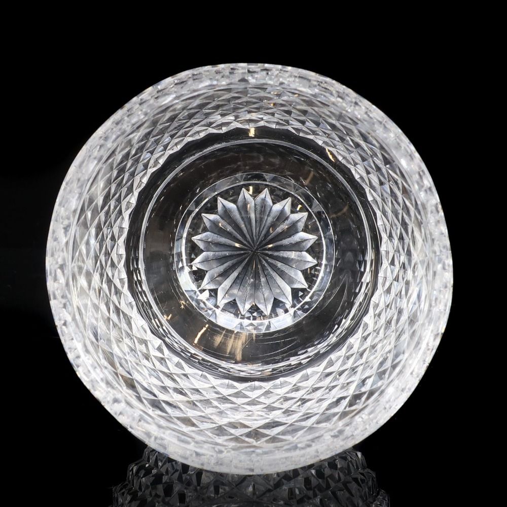 由水常雄作 江戸切子霰文向付 由水常雄 作 復刻 江戸切子霰文小付 ( ぐい呑み 向付にも ) ガラス _