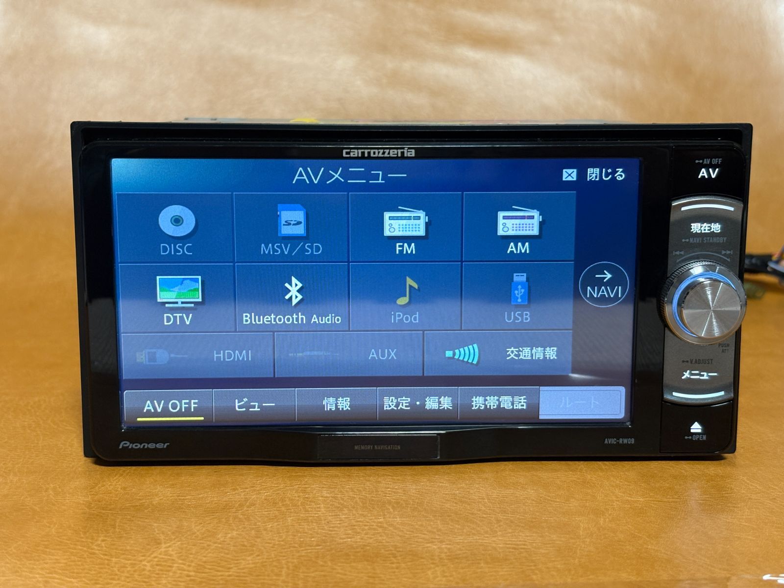 動作確認済カロッツェリアAVIC-RW09フルセグ/Bluetooth/HDMI カロッツェリア @【中古】 HDMI対応 2025年版 AVIC-RW09 メモリーナビ