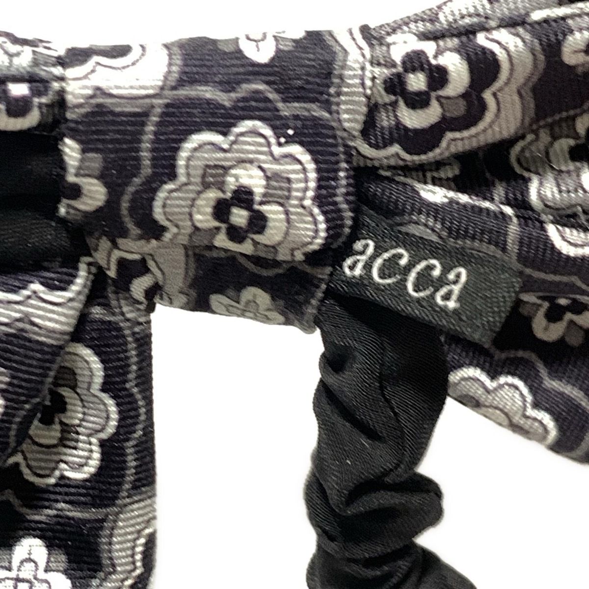 acca(アッカ) アクセサリー - コットン 黒×グレー×マルチ ヘアゴム