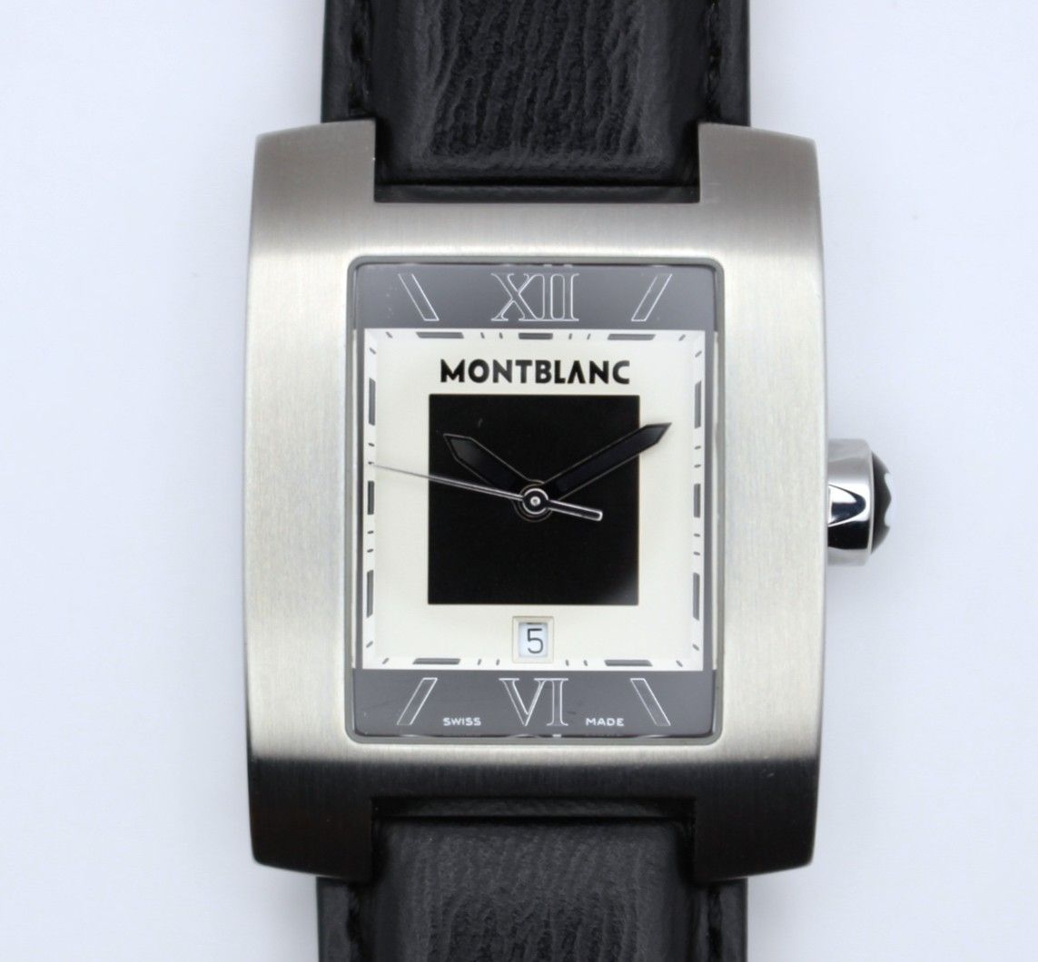 VRW 1508 時計 モンブラン 7048 プロファイル BK文字盤 メンズ クォーツ 腕時計 稼働品
