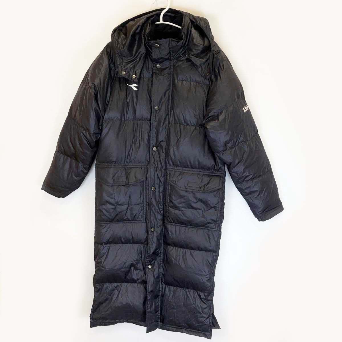 ディアドラ 京都外大西高校 ベンチコート テニス M ブラック DIADORA