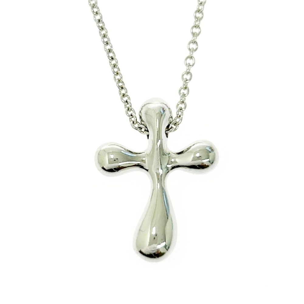 Tiffany&Co ティファニー ネックレス クロス エルサペレッティ 刻印 中古】【箱付き】 TIFFANY&Co. ティファニー シルバー エルサ