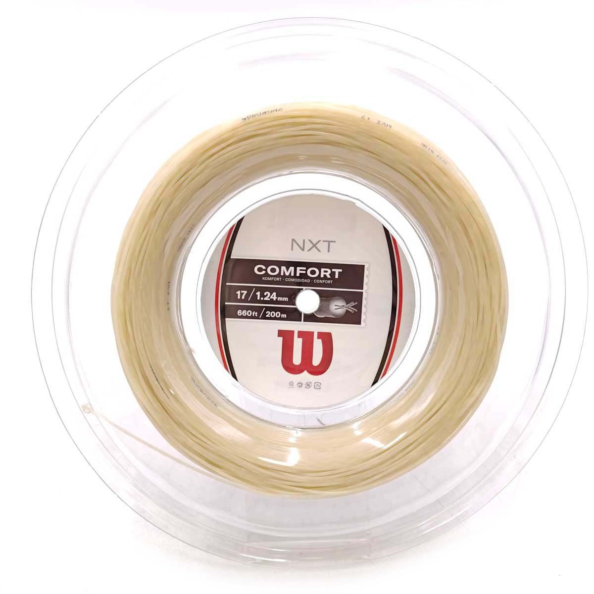 ♥ ウイルソン NXT COMFORT 17 硬式 テニス ストリング ガット 200 m ロール ナチュラル Wilson 1 24 mm