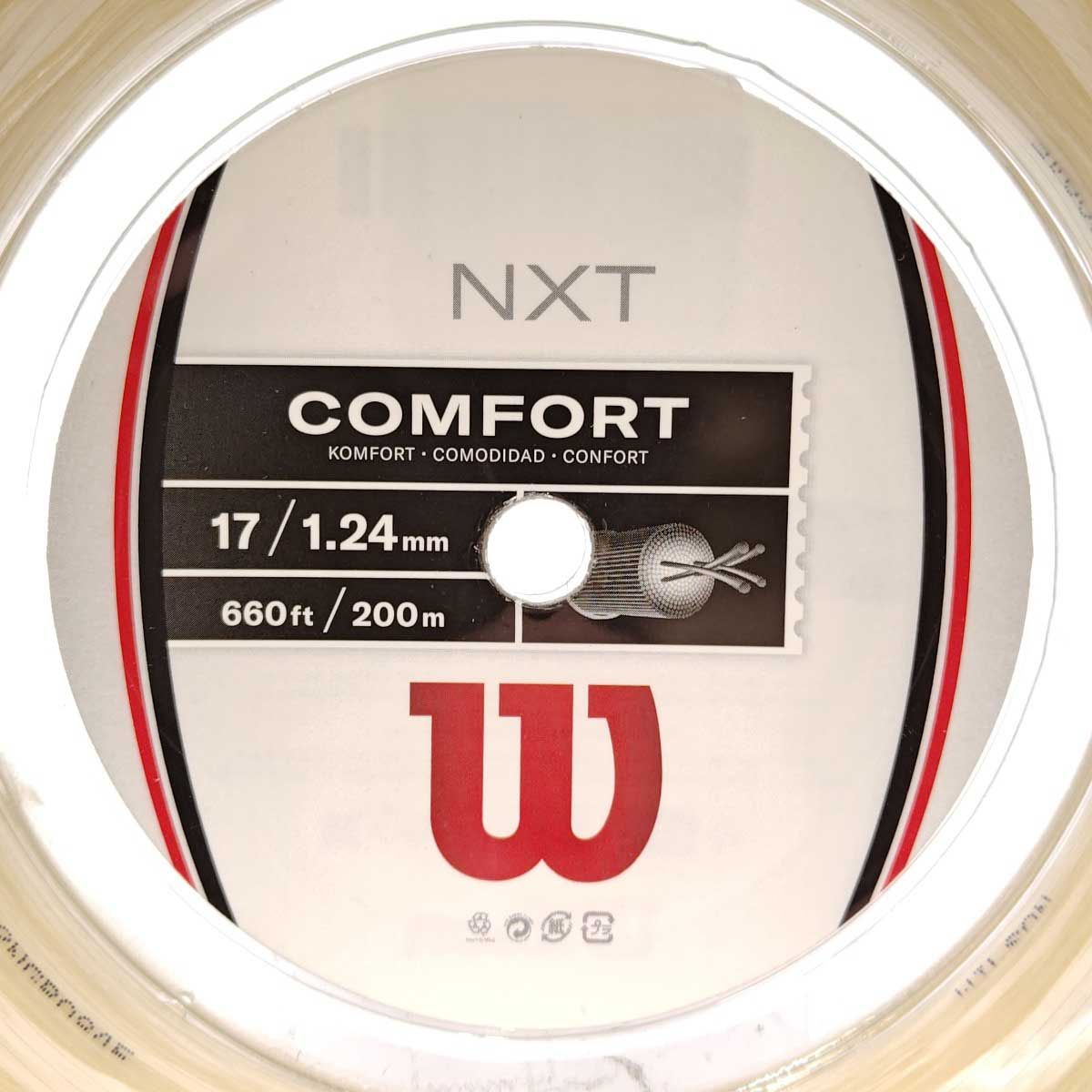 ♥ ウイルソン NXT COMFORT 17 硬式 テニス ストリング ガット 200 m ロール ナチュラル Wilson 1 24 mm