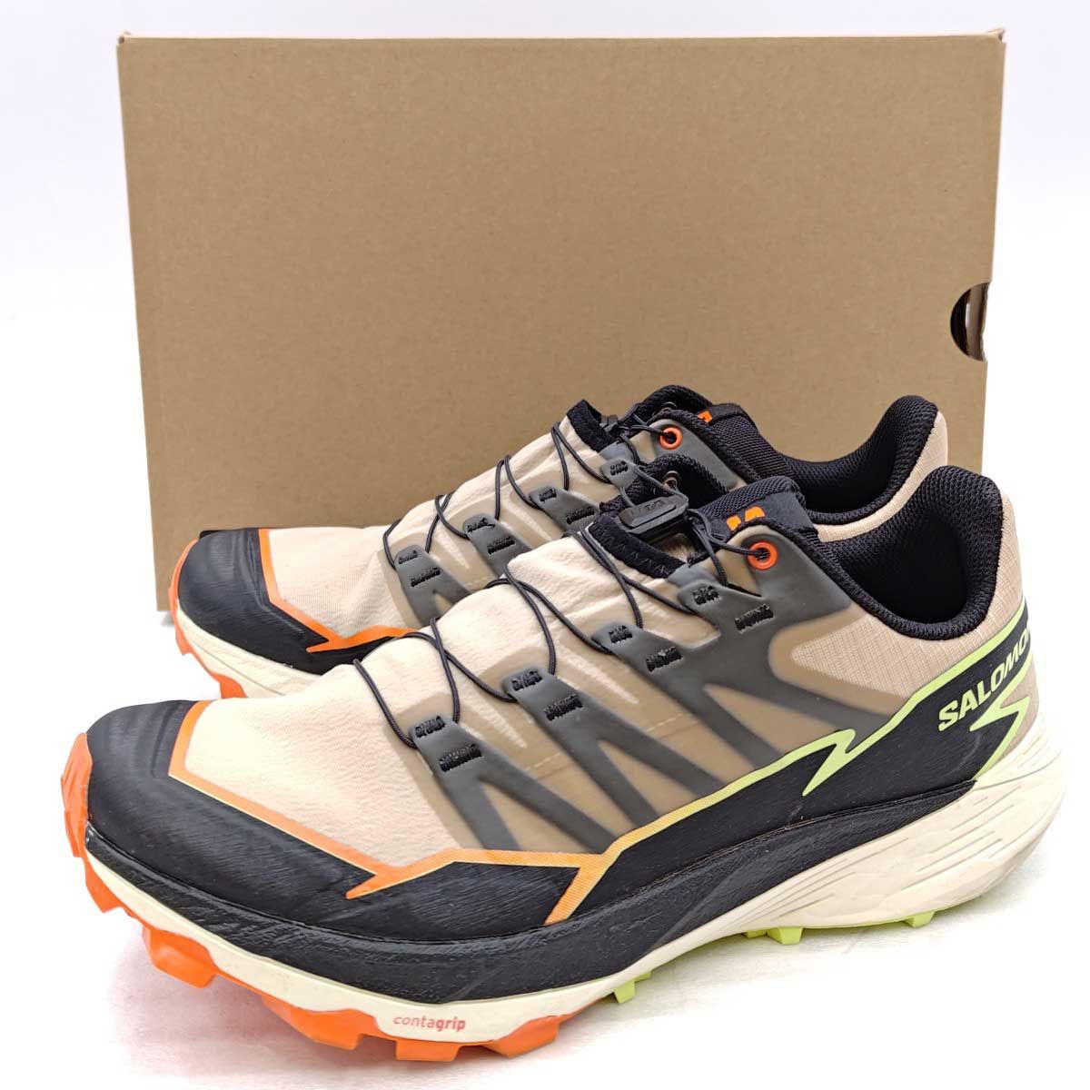 サロモン サンダークロス 26 cm サファリ レッドオレンジ シャープグリーン 476884 メンズ SALOMON ローカット スニーカー トレイルランニングシューズ トレラン アウトドア