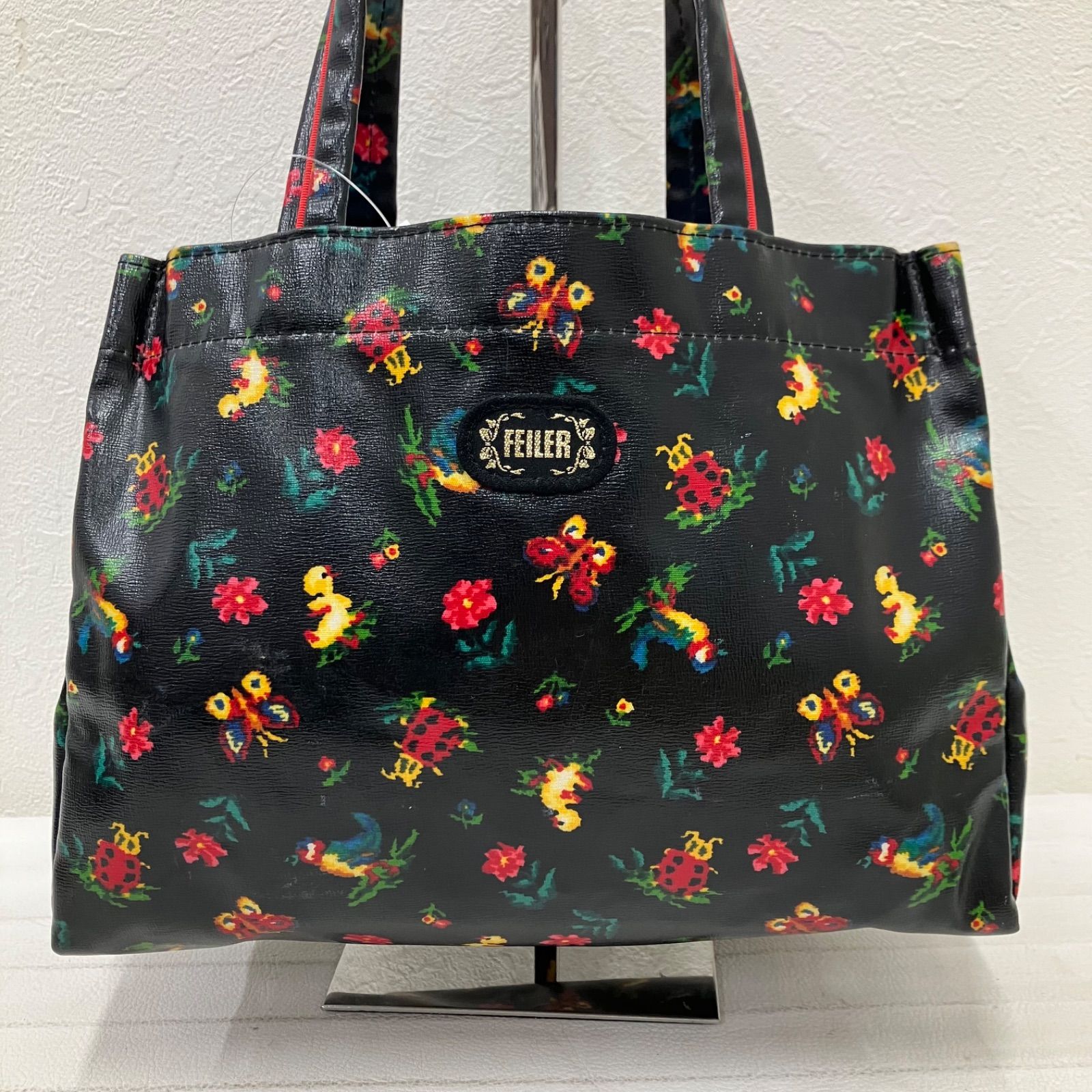 FEILER フェイラー ハイジ ミニバッグ ブラック 美品レア】FEILER 