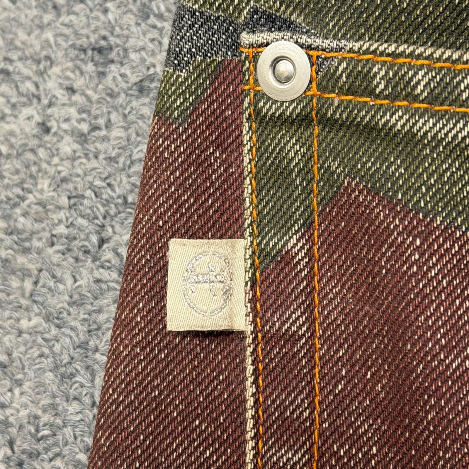 FAF(Fake As Flowers) CAMO AGED DENIM PANTS エイジドカモデニム