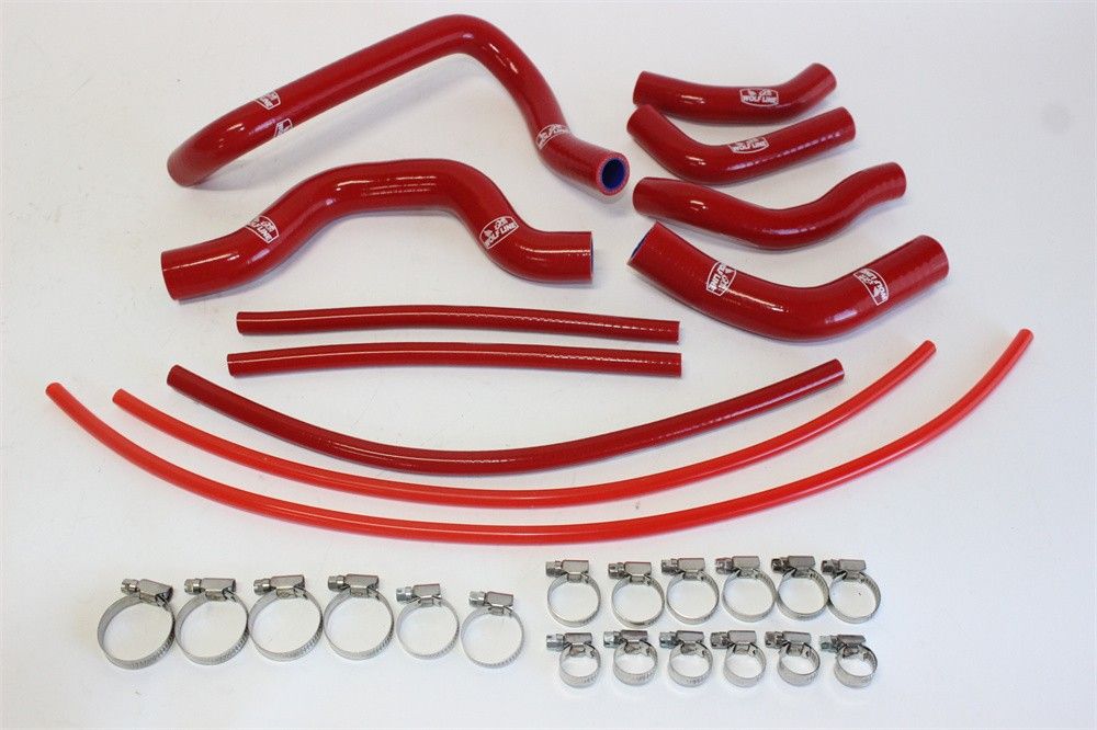 Ducati用 モンスター Monster 937 2021 2025 シリコン ラジエターホース 赤 11 p