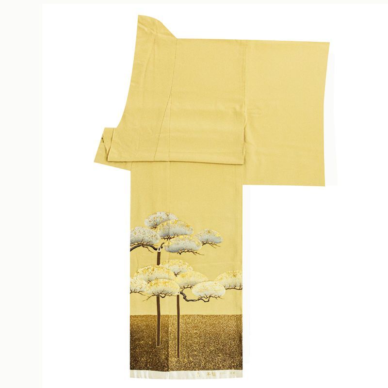 記念感謝祭 仕立無料 最 京友禅伝統本手加工 本金 刺繍入り特撰色留袖トールサイズ 祝 工芸松