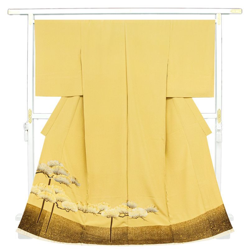 記念感謝祭 仕立無料 最 京友禅伝統本手加工 本金 刺繍入り特撰色留袖トールサイズ 祝 工芸松