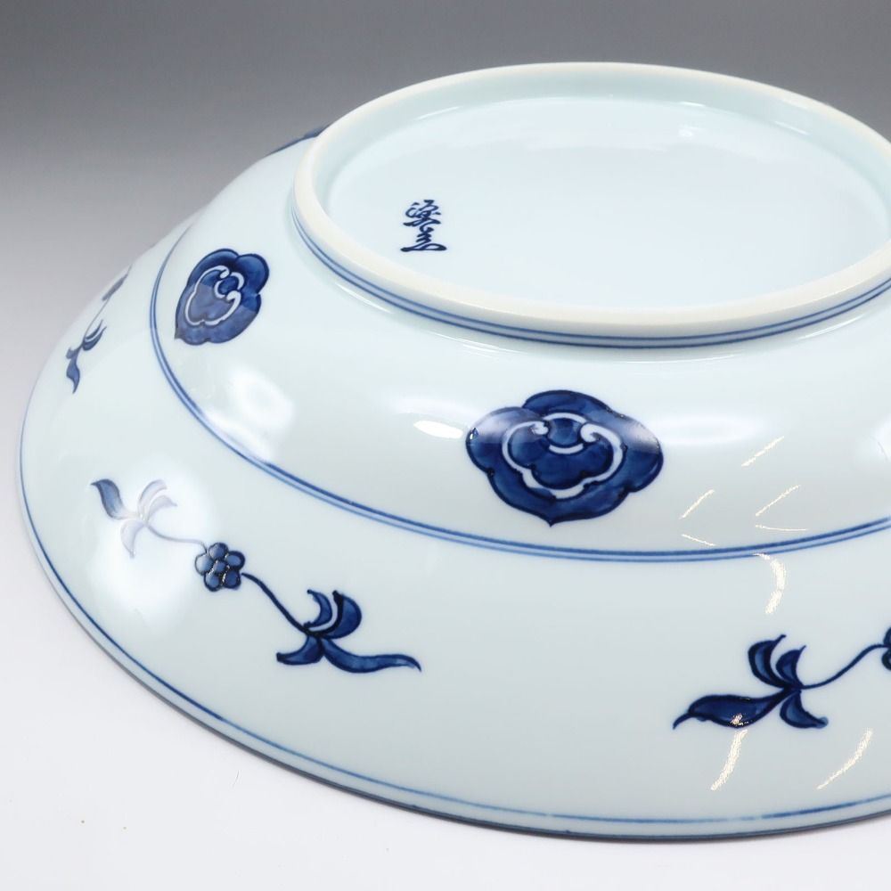 舘林源右衛門作　源右衛門 染付芙蓉手 皿 直径：約30.5cm ARITA】有田焼 館林源右衛門 作 染付芙蓉手皿 _ 食器 - メルカリ