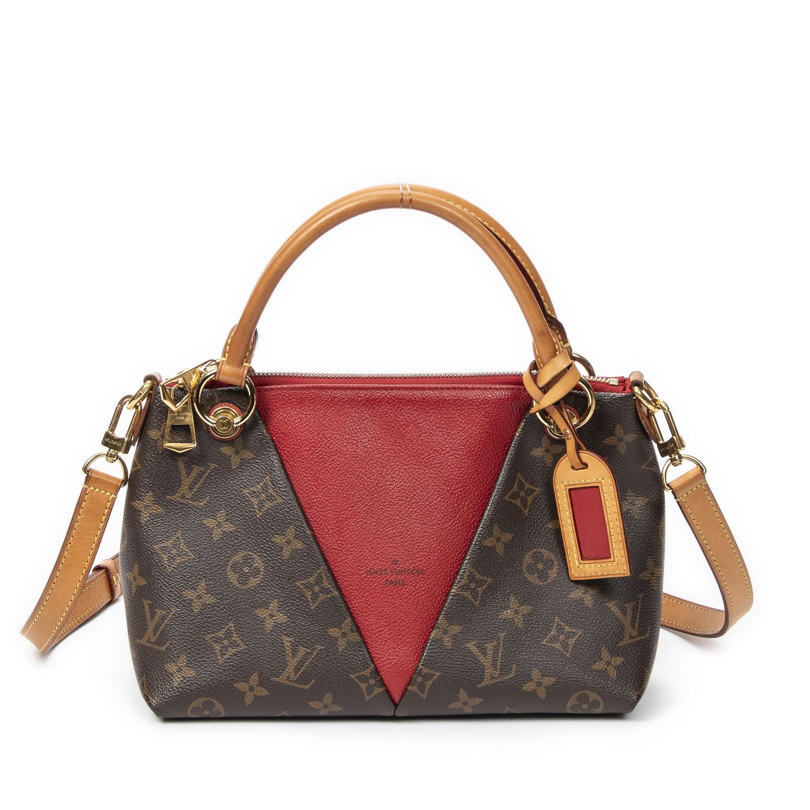 LOUIS VUITTON ルイヴィトン Vトート 茶色モノグラムキャンバスAB