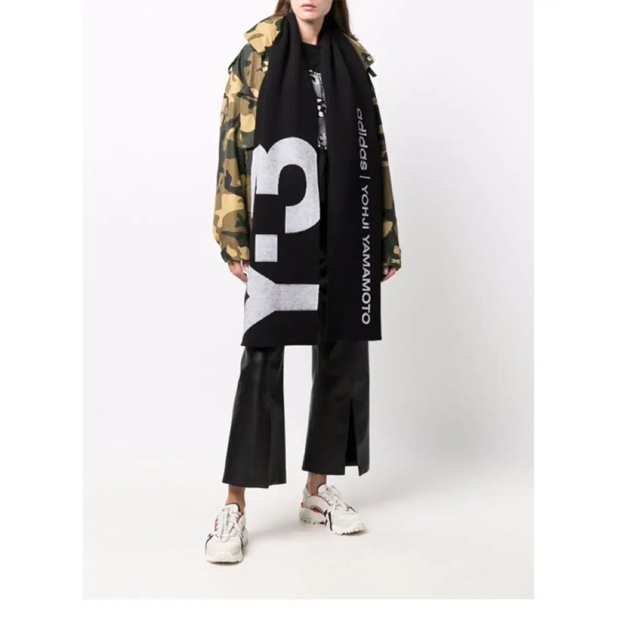 y3 YOHJI YAMAMOTO ヨウジヤマモト adidas アディダス マフラー - メルカリ