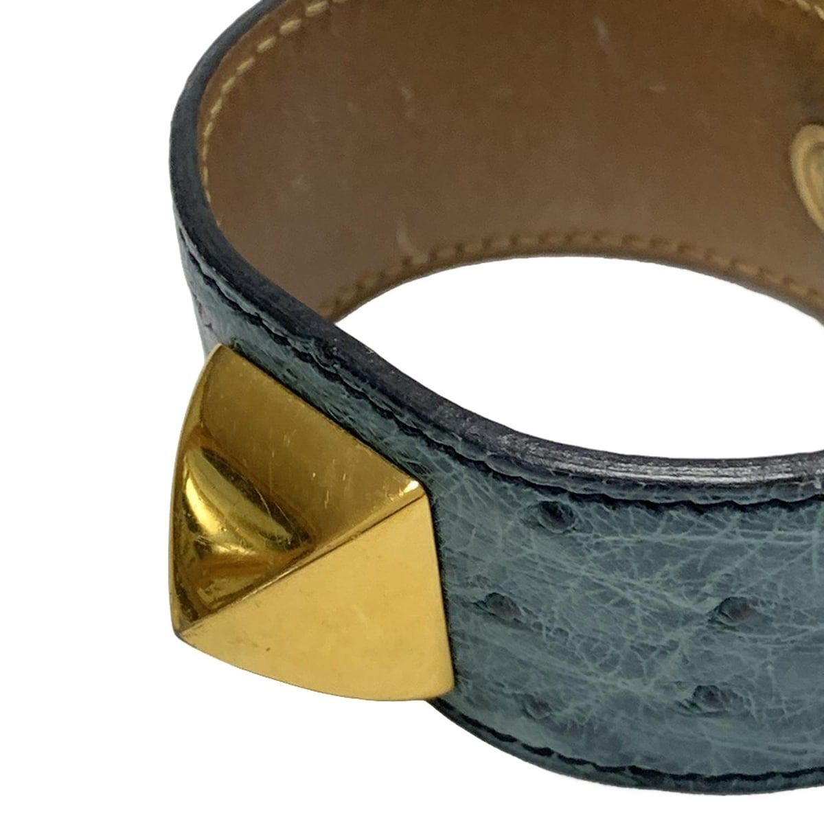 HERMES エルメス ブレスレット メドール ブルーグリーン シルバー