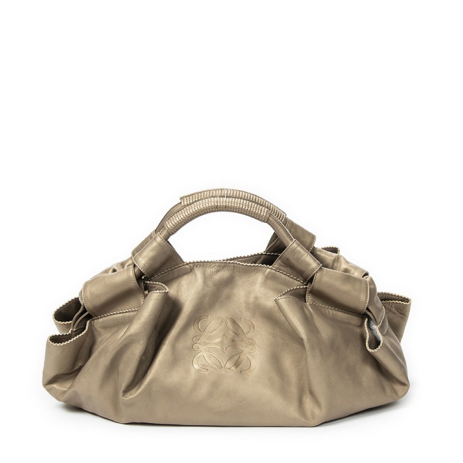 LOEWE ロエベラージエアブリサホーボー金カーフスキンレザーA