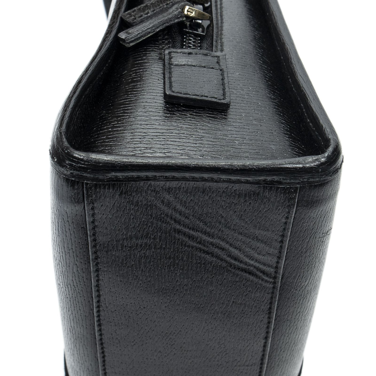 グッチジャッキー ドームバッグ黒テクスチャードレザーA