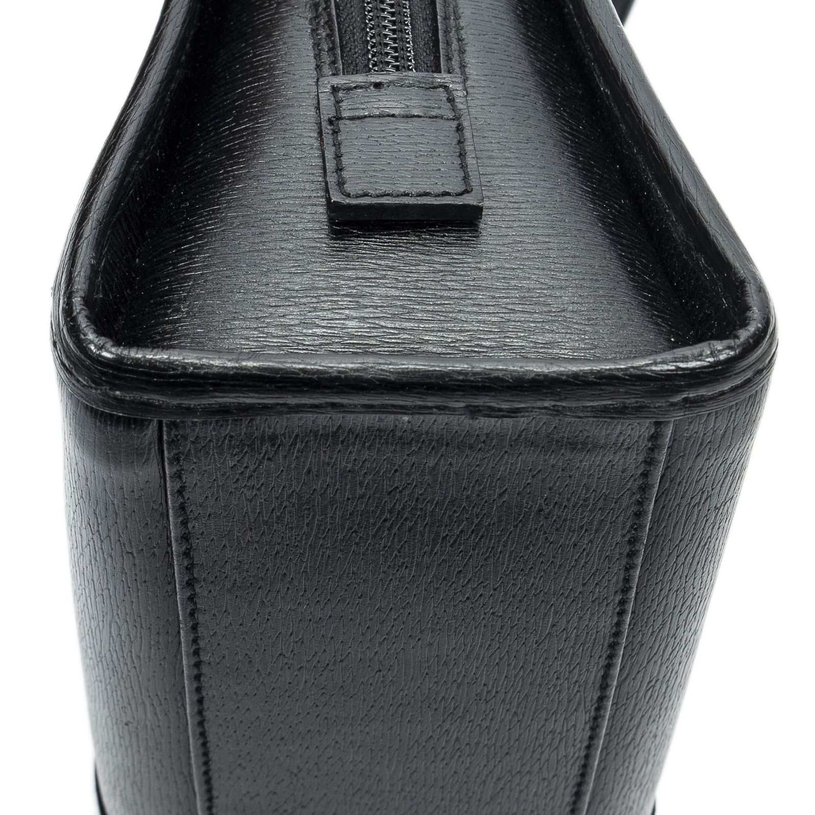 ドームバッグ黒テクスチャードレザーA