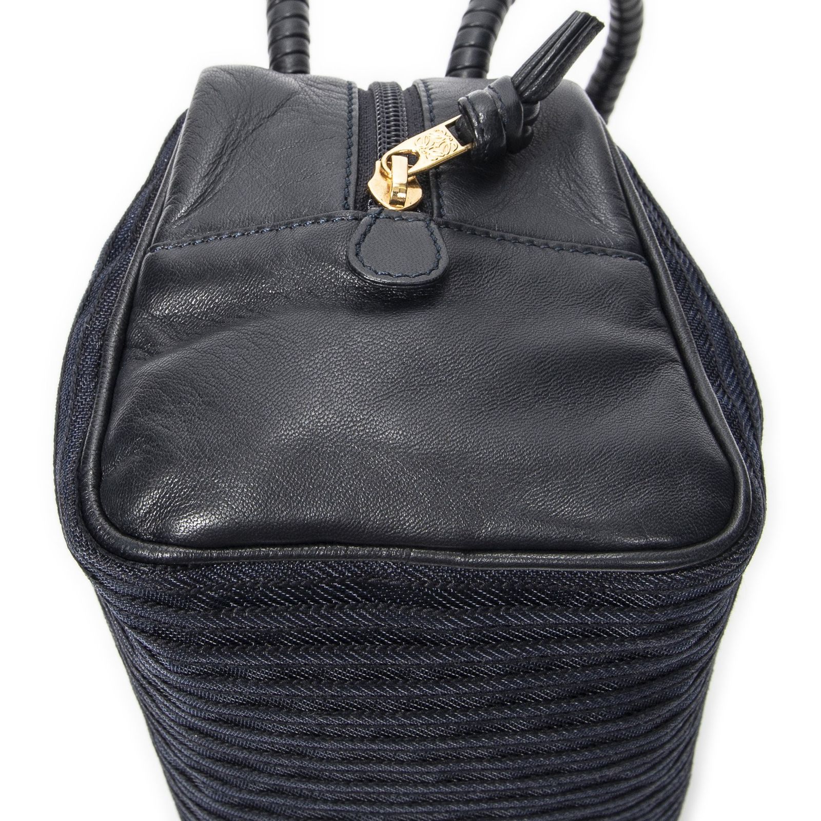 メッシュ ハンドバッグネイビーメッシュキャンバスA